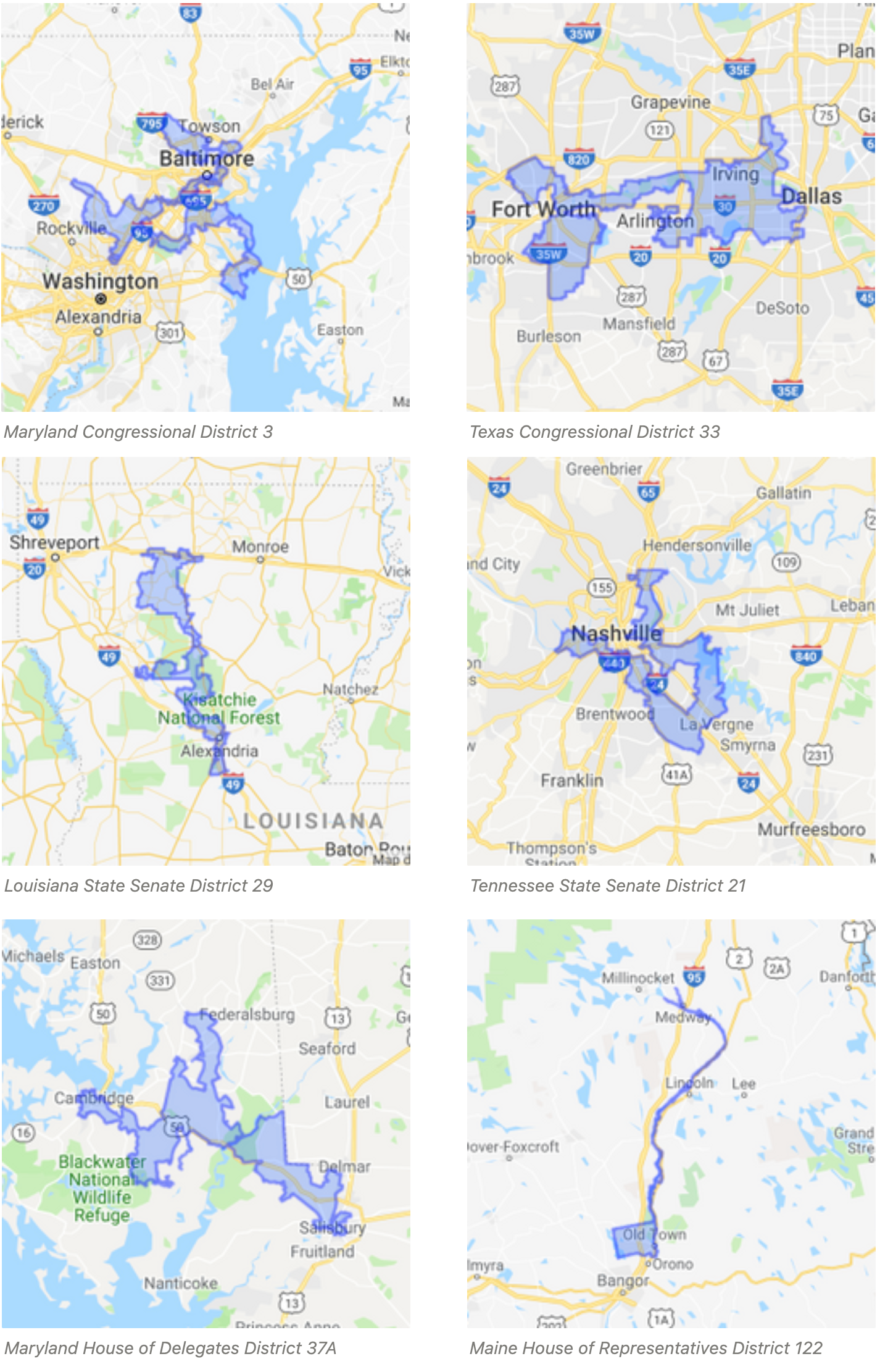 The most irregular districts